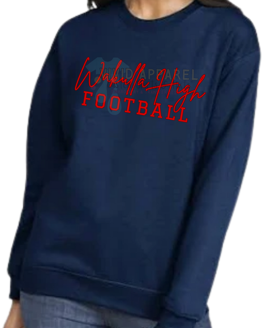 Wakulla High School - Football Crewneck Sweatshirt