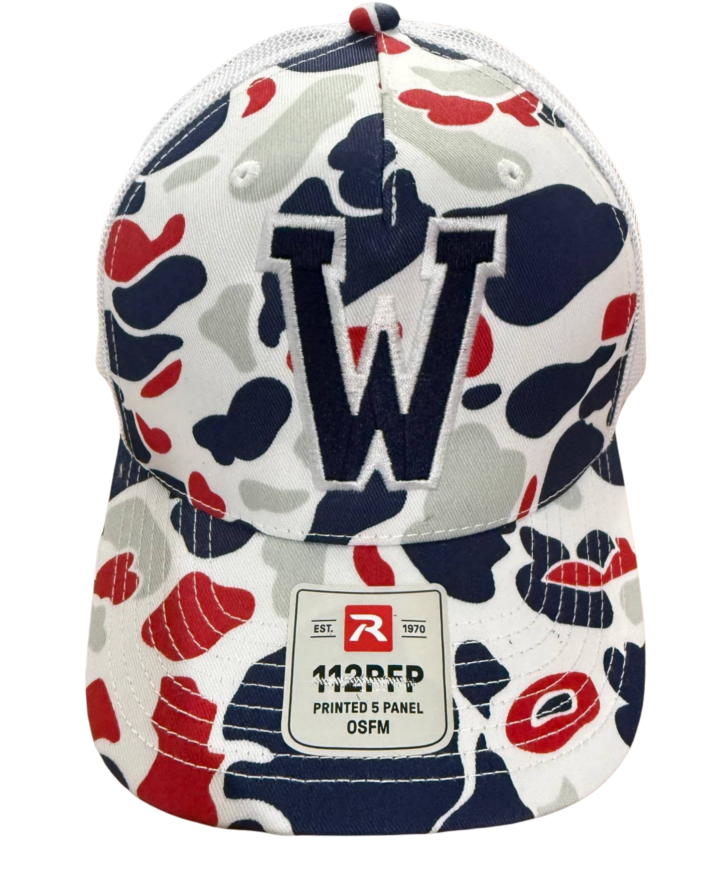 Red & Navy Camo Hat "W"