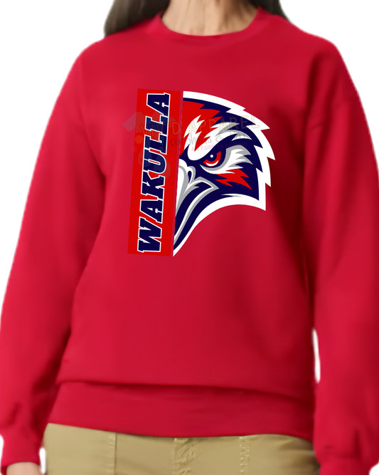 Wakulla High School - 1/2 Eagle Crewneck Sweatshirt
