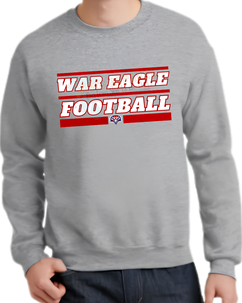 Wakulla High School - War Eagle Football Crewneck Sweatshirt