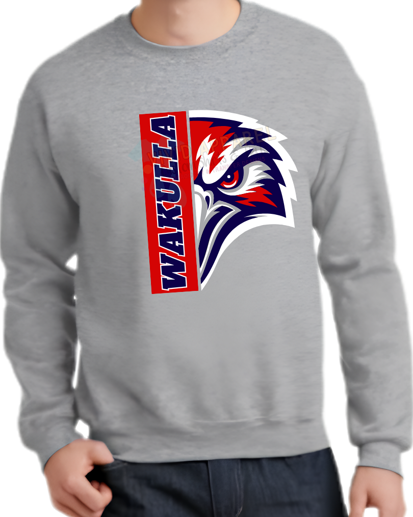 Wakulla High School - 1/2 Eagle Crewneck Sweatshirt