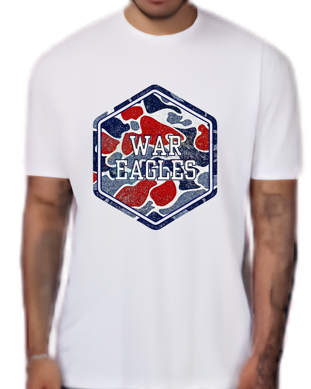 Navy & Red Camo War Eagles Tee