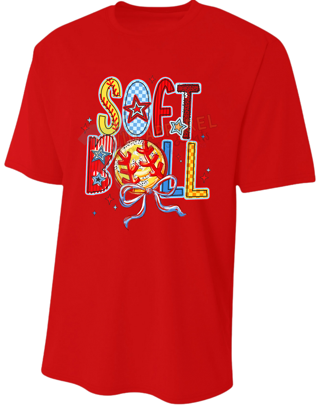 Colorful Softball Tee