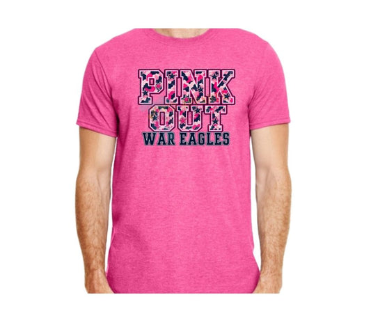Pink Out War Eagles Tee