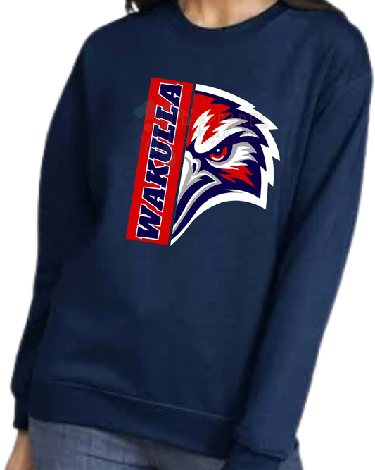 Wakulla High School - 1/2 Eagle Crewneck Sweatshirt