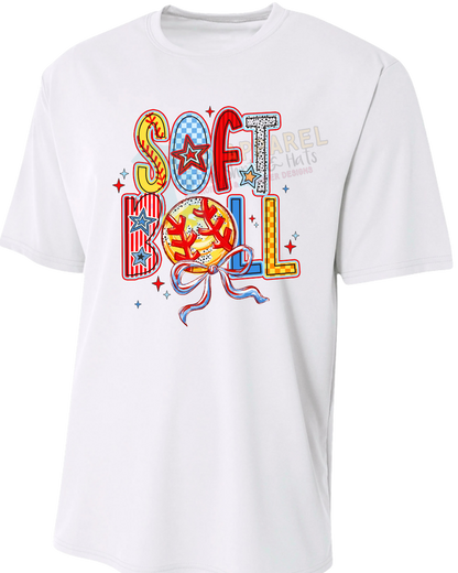 Colorful Softball Tee