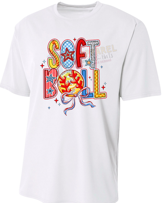 Colorful Softball Tee