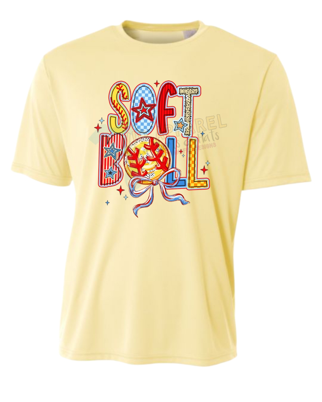 Colorful Softball Tee