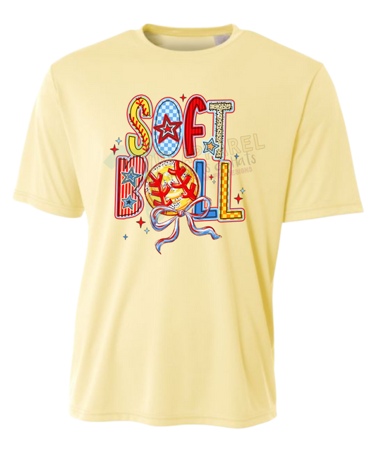 Colorful Softball Tee