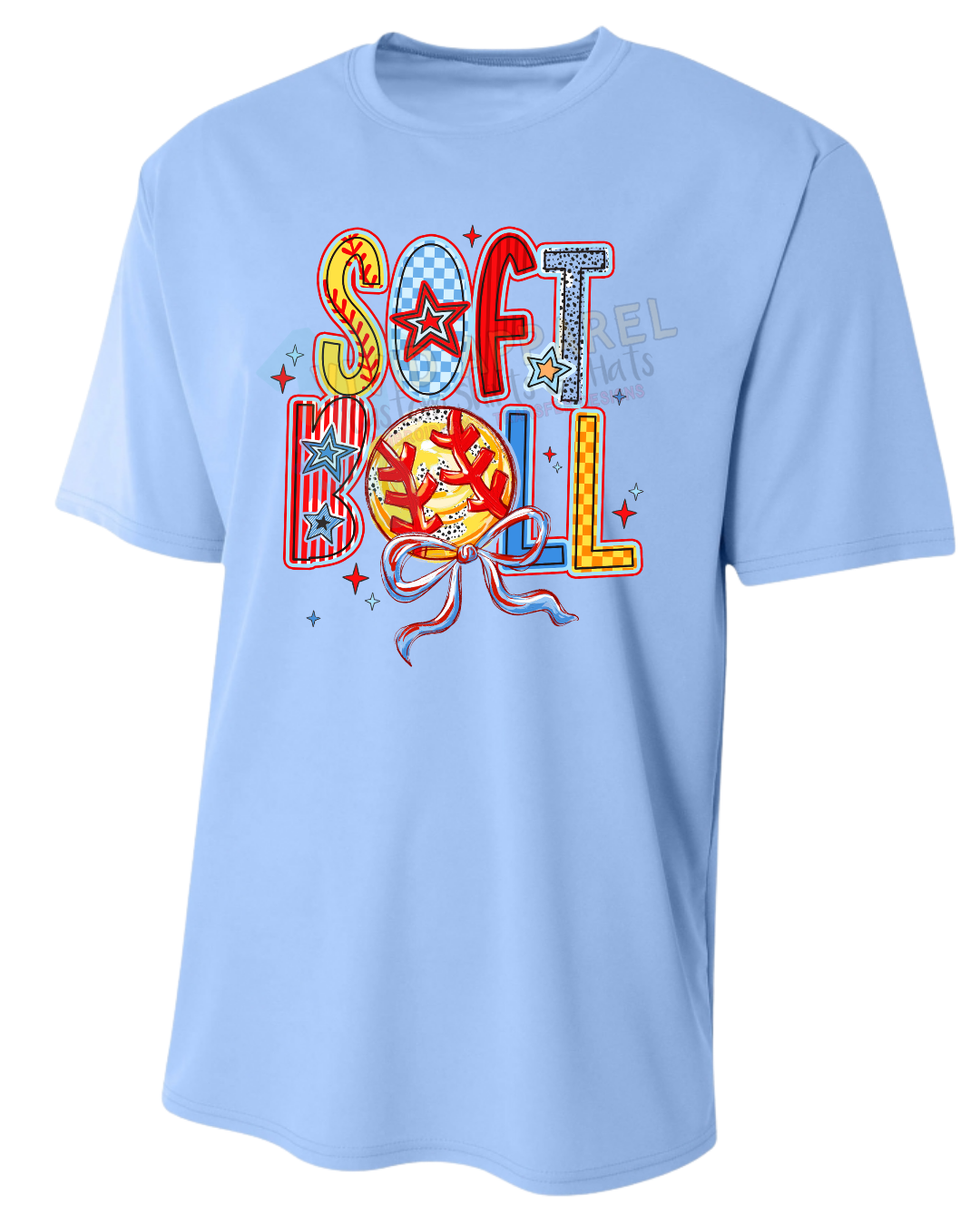 Colorful Softball Tee
