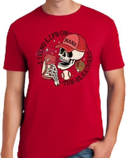Skeleton Baseball Mama Tee
