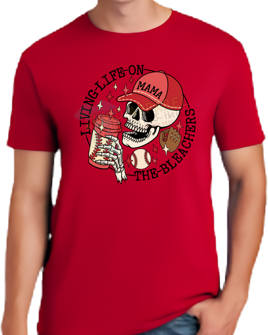 Skeleton Baseball Mama Tee