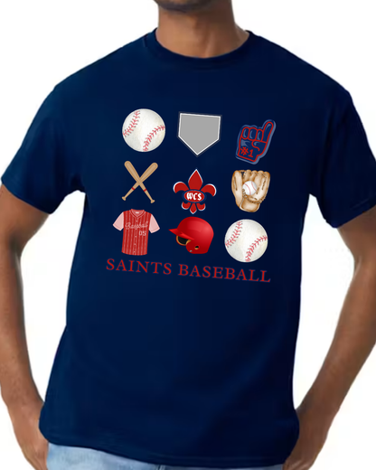 Saints Baseball Block Tee