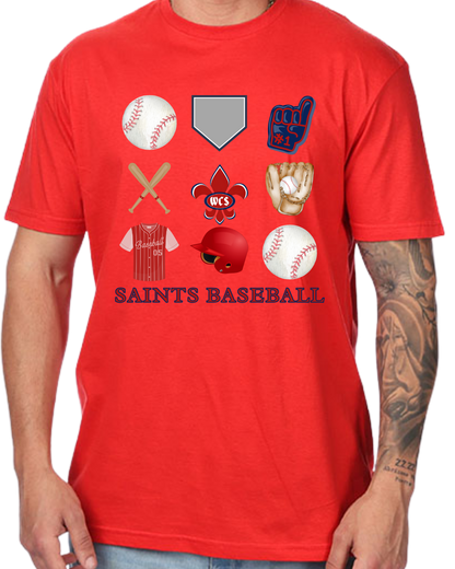 Saints Baseball Block Tee