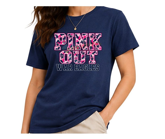 Pink Out War Eagles Tee