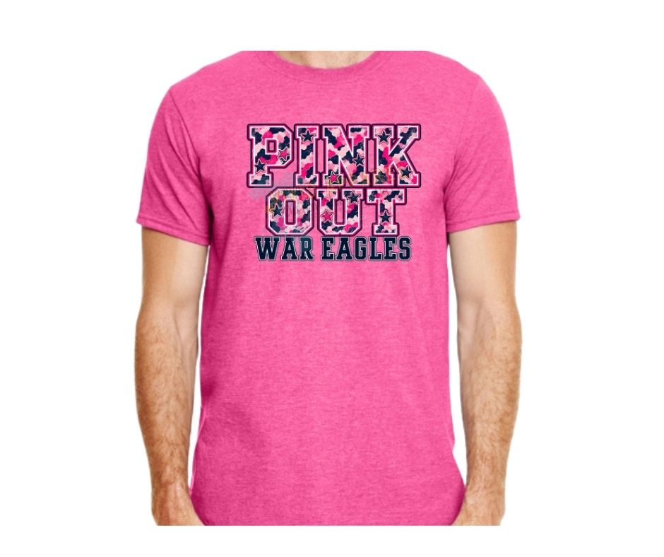 Pink Out War Eagles Tee