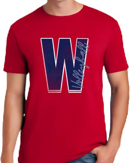 "W" Volleyball Tee