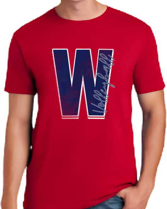 "W" Volleyball Tee