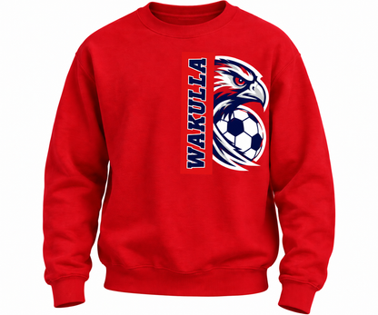 Wakulla High School  - 1/2 Eagle Socccer Crewneck Sweatshirt