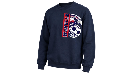 Wakulla High School  - 1/2 Eagle Socccer Crewneck Sweatshirt